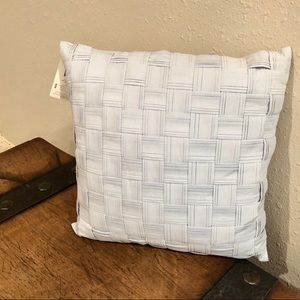 NWT Light blue textured pillow